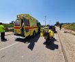 רוכב אופנוע נפגע מרכב בסמוך לרעים - מצבו בינוני 